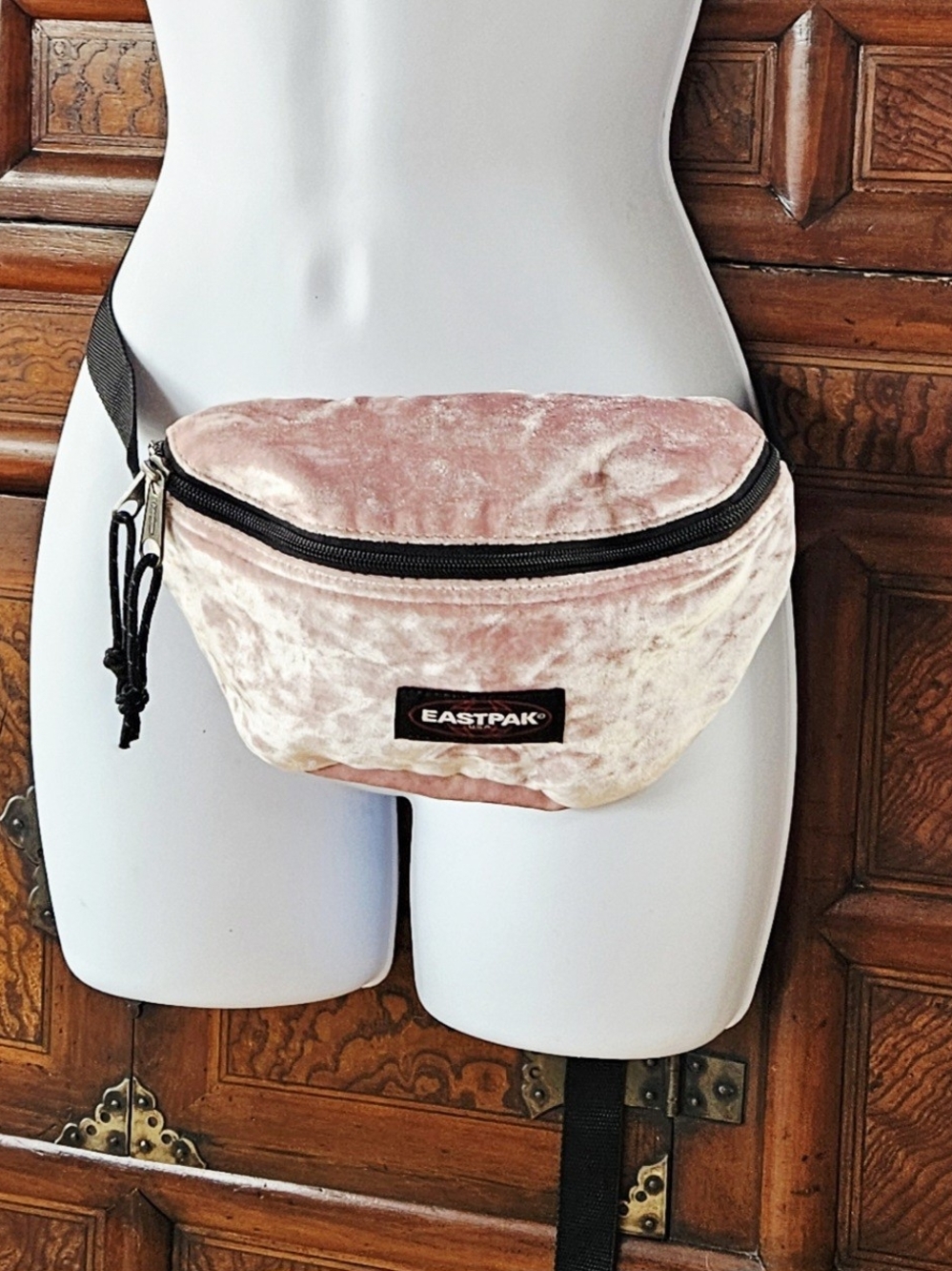 Eastpak Pink X J Crew Velvet Waist Bag, EXCELLENT CONDITION!